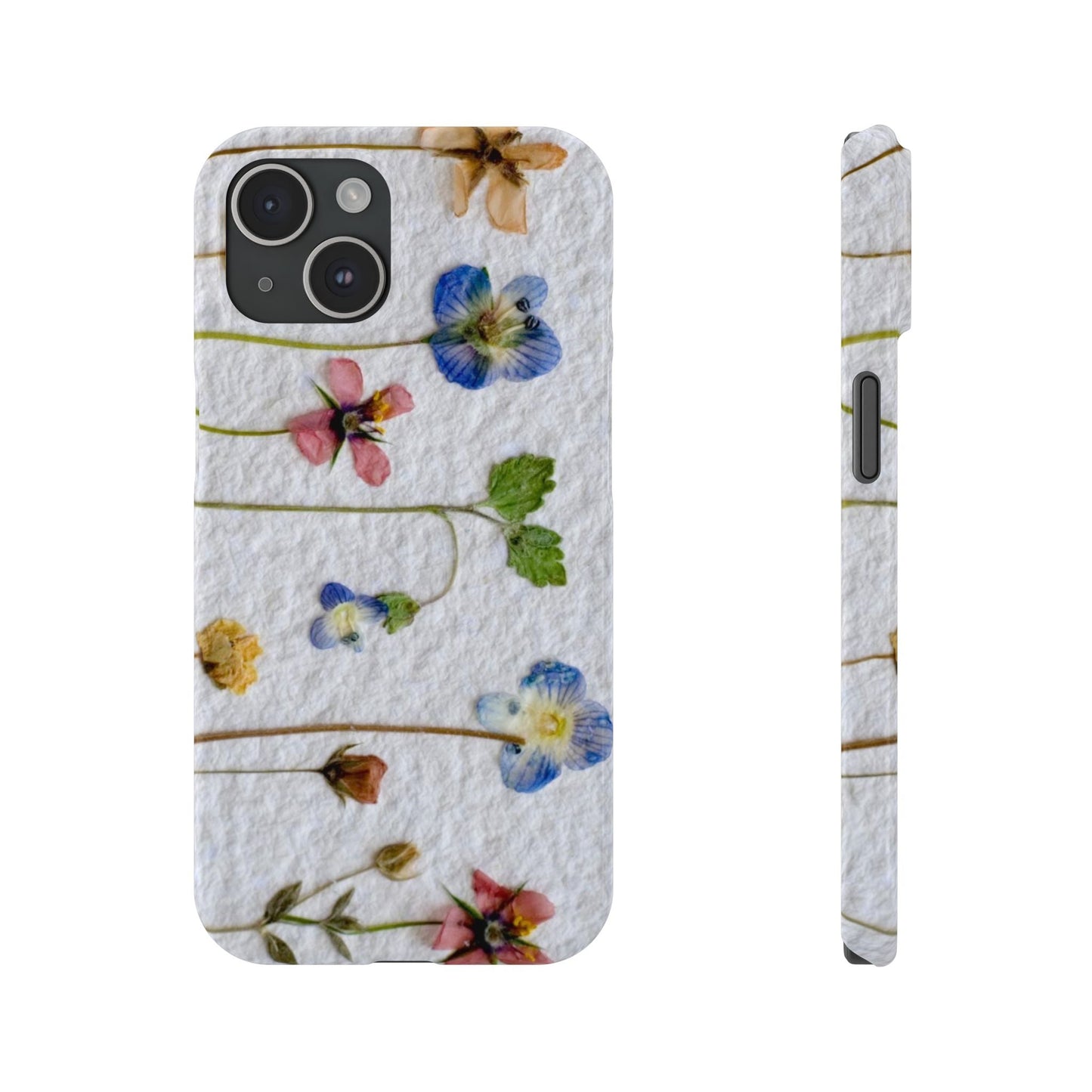 Dried Wild Pink and Purple Flower Image on Paper, Floral Slim Phone Cases, Case-Mate IPHONE16 and all sizes