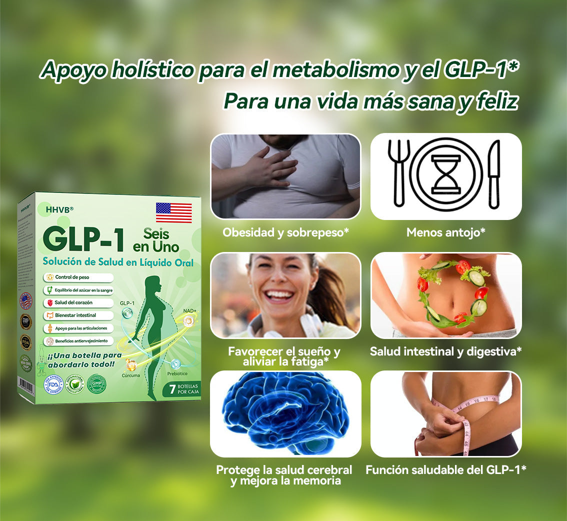 (HHVB®) ¡Solo quedan 6 cajas! ¡Hoy obtén un 30% de descuento adicional! La Solución Oral GLP-1 está clínicamente comprobada para ayudar a controlar el peso y el azúcar en sangre, con resultados duraderos en tan solo 4 a 6 cajas.