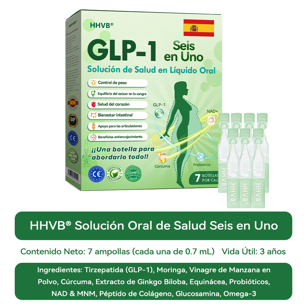 (HHVB®) ¡Solo quedan 6 cajas! ¡Hoy obtén un 30% de descuento adicional! La Solución Oral GLP-1 está clínicamente comprobada para ayudar a controlar el peso y el azúcar en sangre, con resultados duraderos en tan solo 4 a 6 cajas.