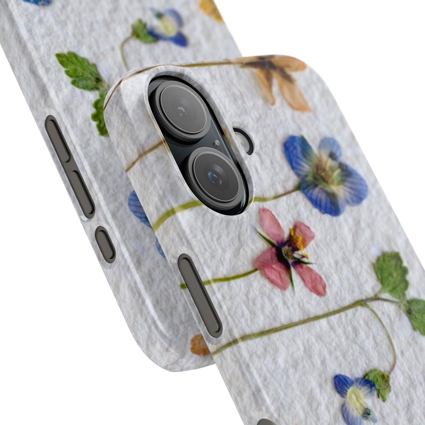 Dried Wild Pink and Purple Flower Image on Paper, Floral Slim Phone Cases, Case-Mate IPHONE16 and all sizes