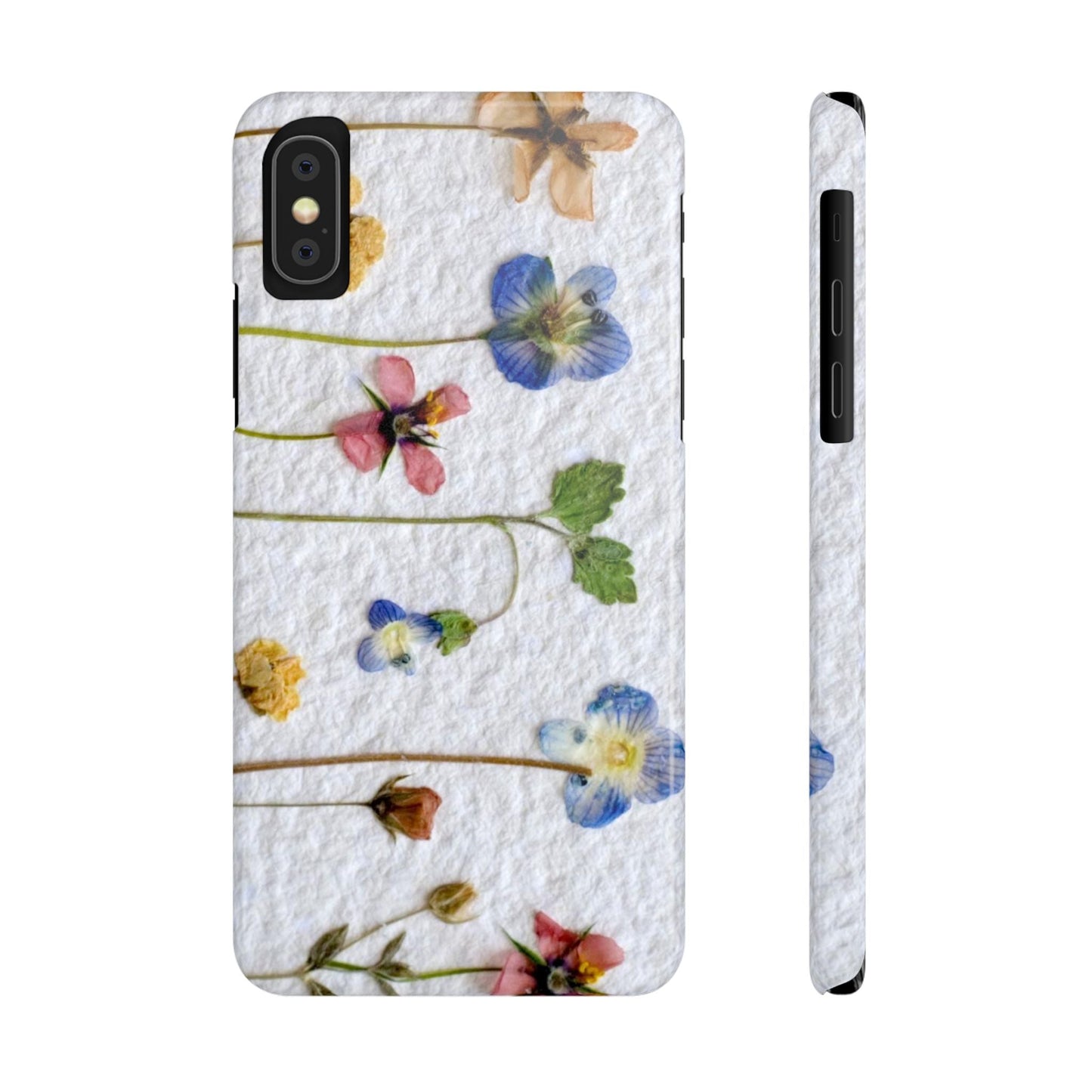 Dried Wild Pink and Purple Flower Image on Paper, Floral Slim Phone Cases, Case-Mate IPHONE16 and all sizes