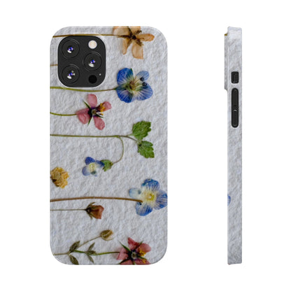 Dried Wild Pink and Purple Flower Image on Paper, Floral Slim Phone Cases, Case-Mate IPHONE16 and all sizes